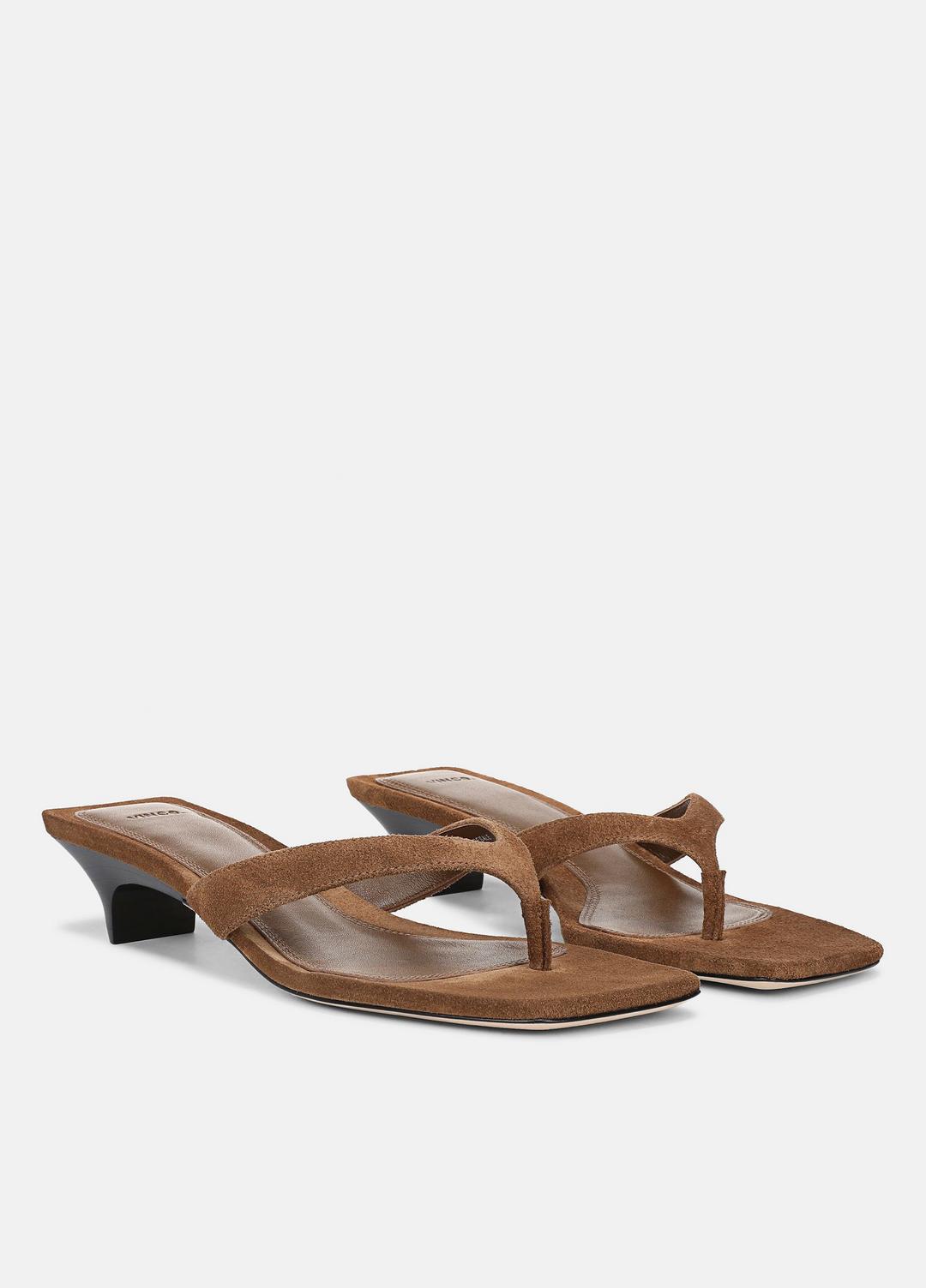 VINCE Best Price - San Juan Suede Heeled Thong Sandal in Sandals