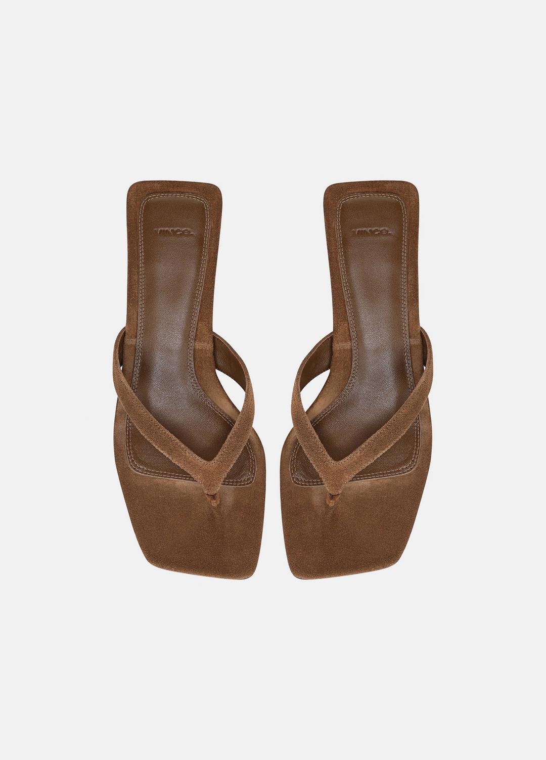 VINCE Best Price - San Juan Suede Heeled Thong Sandal in Sandals