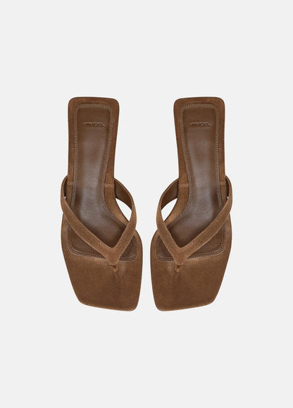 VINCE Best Price - San Juan Suede Heeled Thong Sandal in Sandals