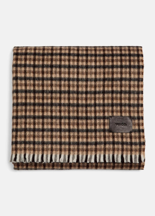 VINCE Exclusive - Gingham Wool-Cashmere Oversized Wrap in Scarves & Hats