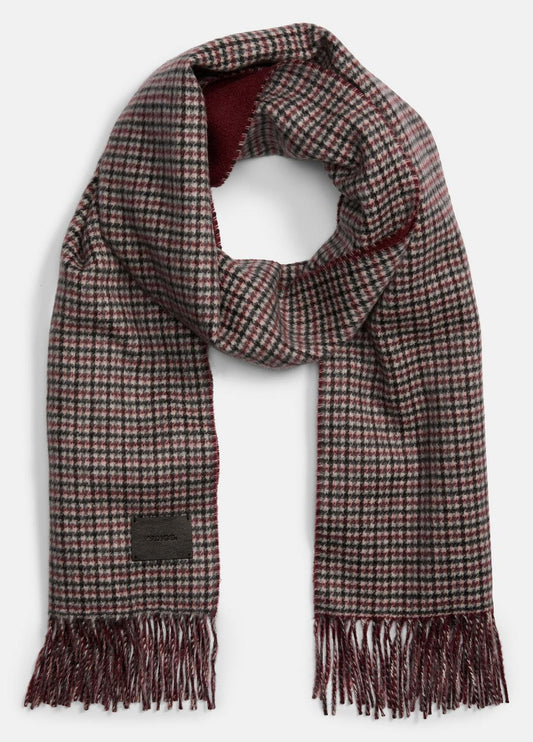 VINCE Essential - Micro-Houndstooth Cashmere Scarf in Scarves & Hats