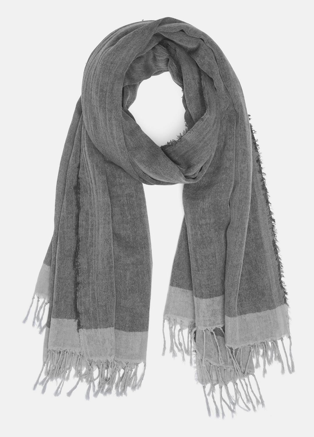 VINCE Great Value - Border-Stripe Cotton Scarf in Scarves & Hats