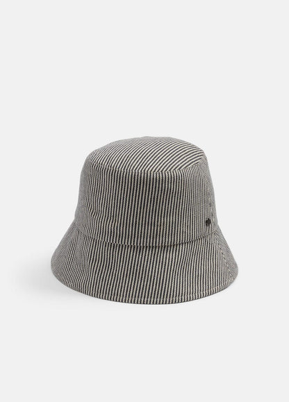 VINCE Best Price - Stripe Cotton Canvas Bucket Hat in Scarves & Hats