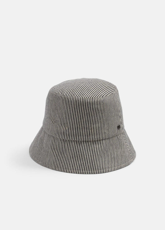 VINCE Best Price - Stripe Cotton Canvas Bucket Hat in Scarves & Hats