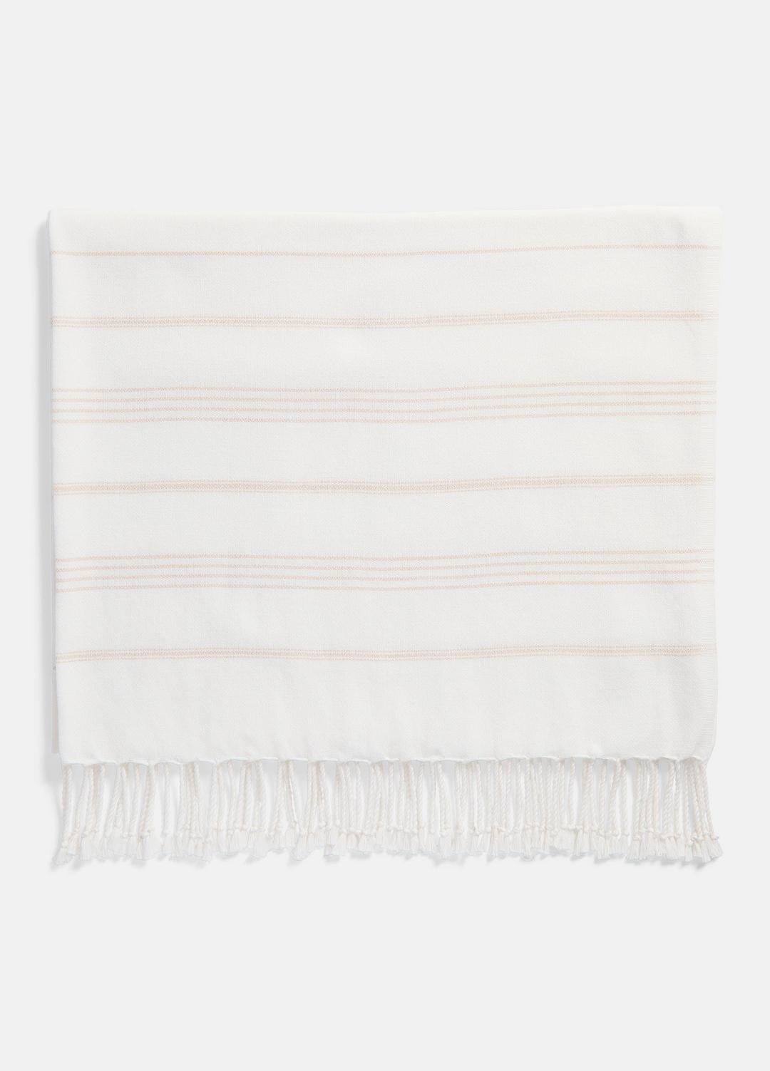 VINCE Best Price - Stripe Cotton-Cashmere Wrap in Scarves & Hats