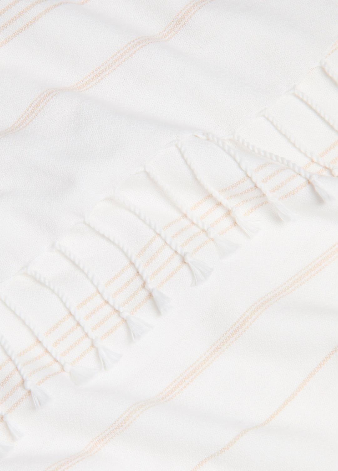 VINCE Best Price - Stripe Cotton-Cashmere Wrap in Scarves & Hats
