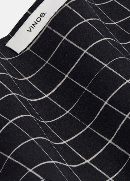 VINCE Hot Sale - Trellis Plaid Cotton-Blend Headkerchief in Scarves & Hats