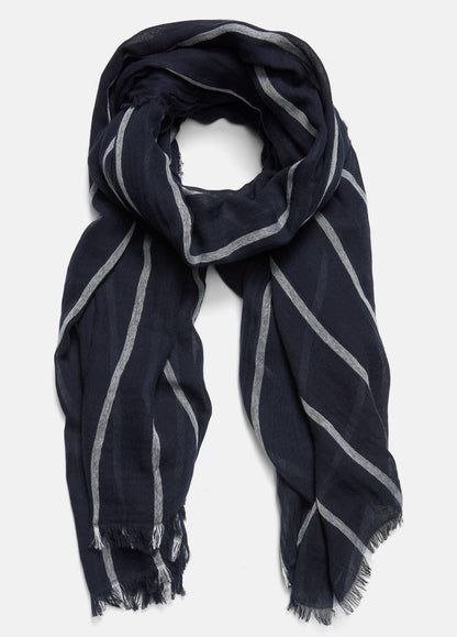 VINCE Deals - Cotton Gauze Awning Stripe Scarf in Scarves & Hats