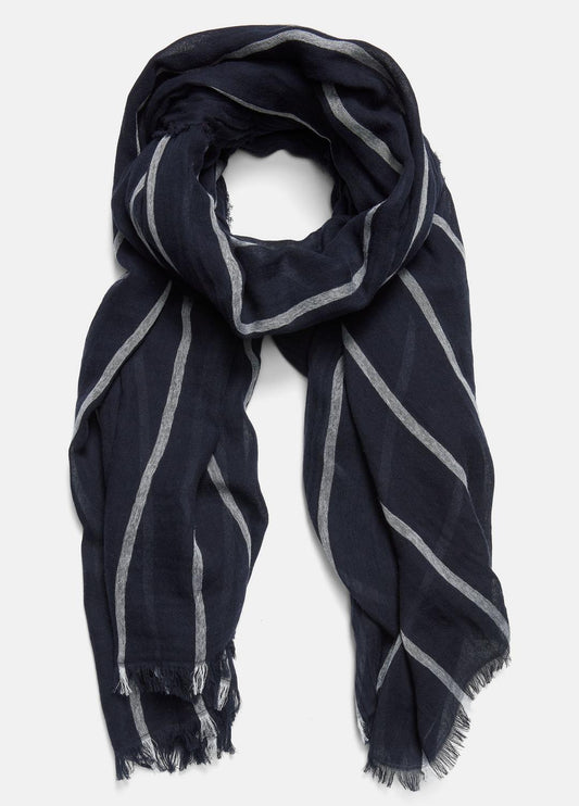 VINCE Deals - Cotton Gauze Awning Stripe Scarf in Scarves & Hats