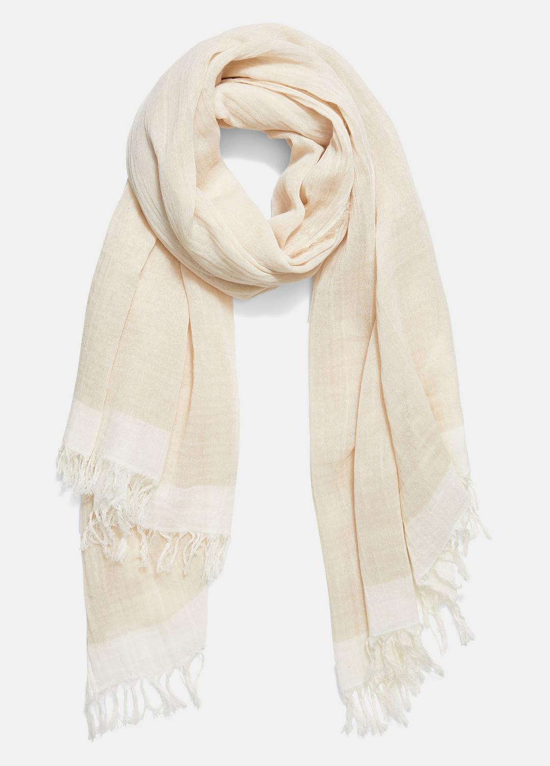 VINCE Recommended - Border-Stripe Cotton Scarf in Scarves & Hats