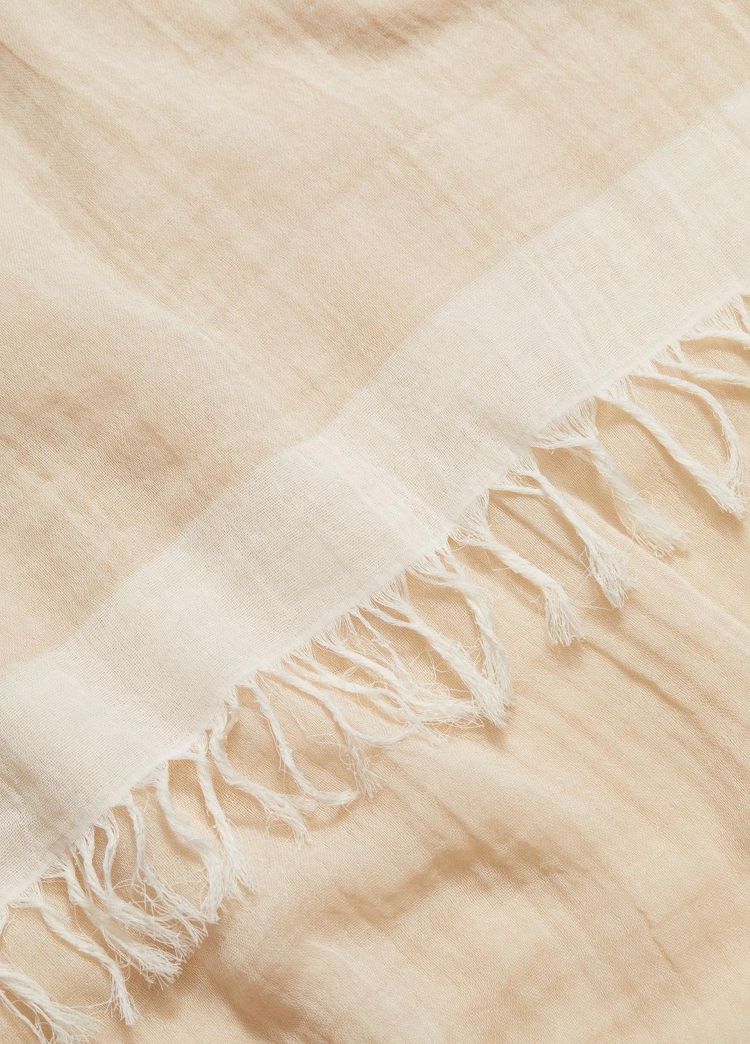 VINCE Recommended - Border-Stripe Cotton Scarf in Scarves & Hats