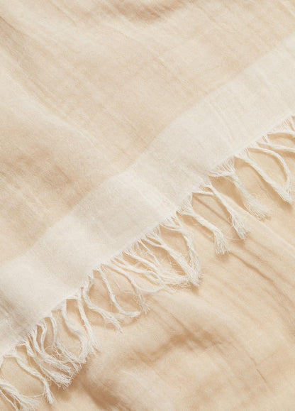 VINCE Recommended - Border-Stripe Cotton Scarf in Scarves & Hats