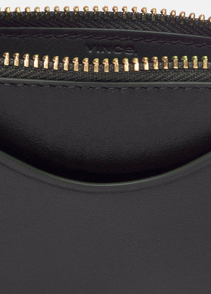 VINCE Popular - Leather Zip-Top Card Case in Handbags