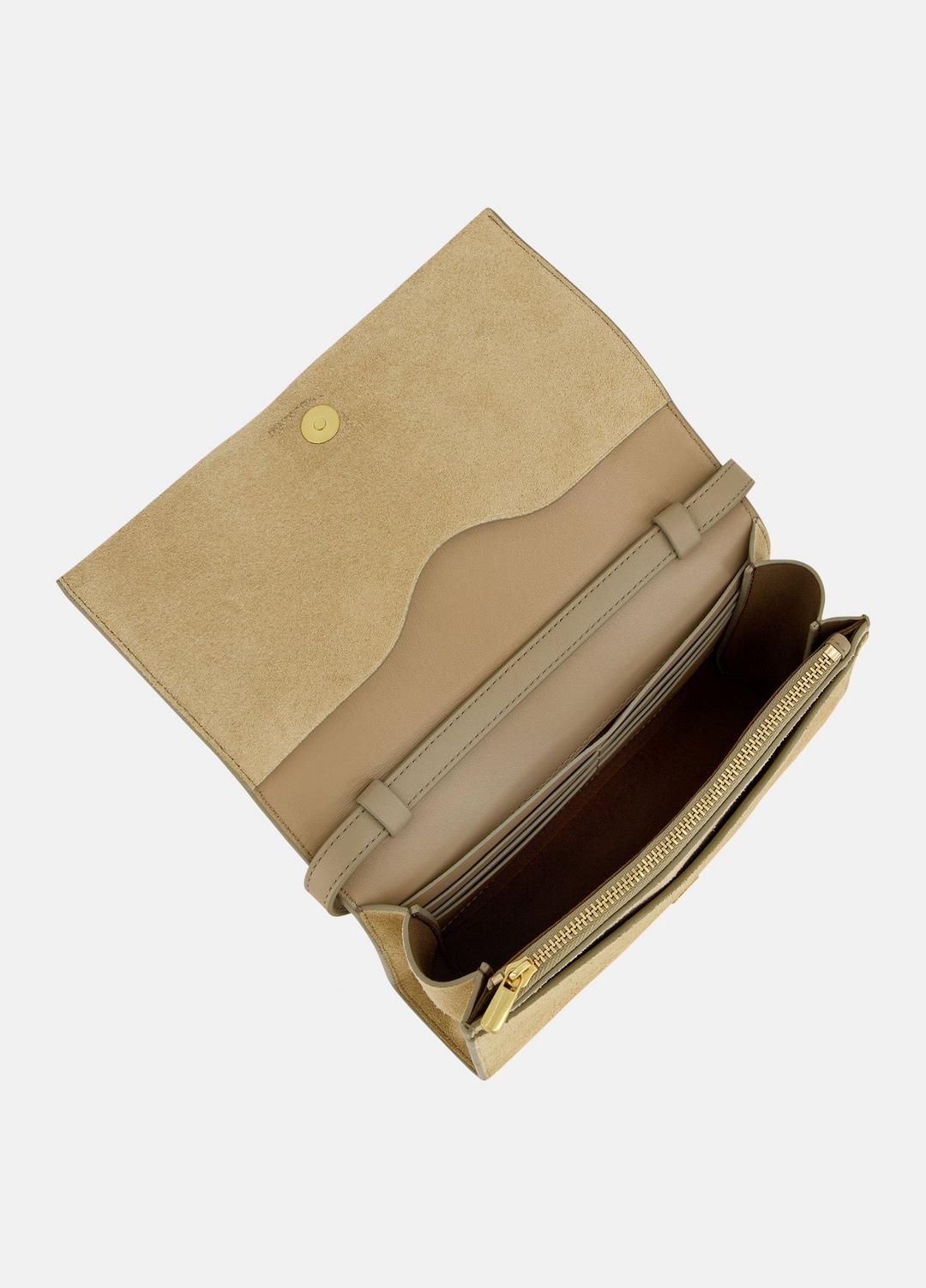 VINCE Value - Suede Crossbody Wallet in Leather & Suede