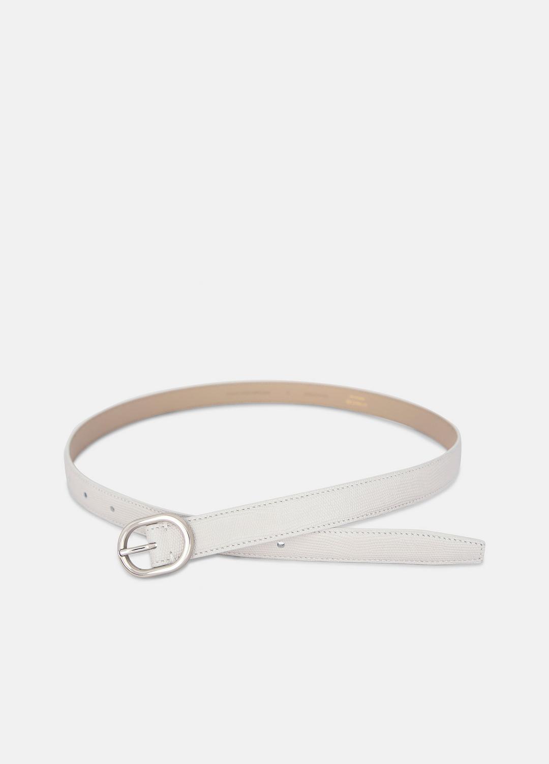VINCE Latest - Women’s 20mm Stitched Lizard-Embossed Leather Belt in Belts