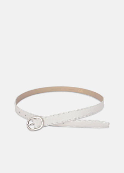 VINCE Latest - Women’s 20mm Stitched Lizard-Embossed Leather Belt in Belts