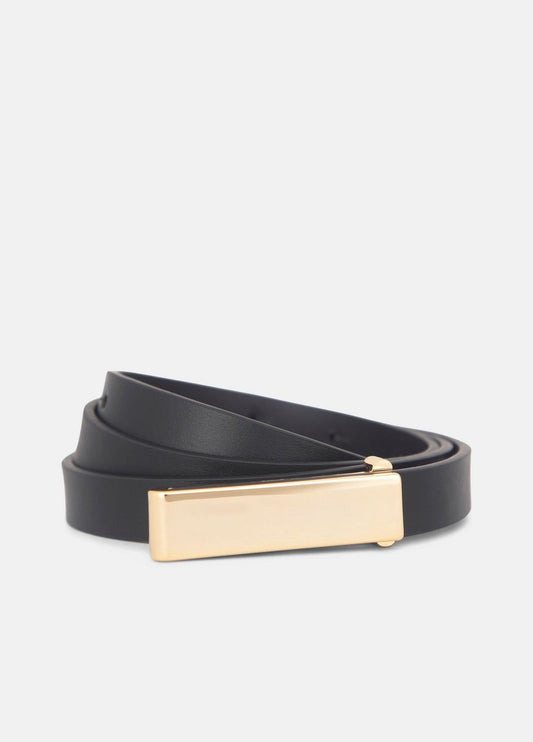 VINCE Trending - Women's 15mm Elongated Plaque Leather Belt in Belts