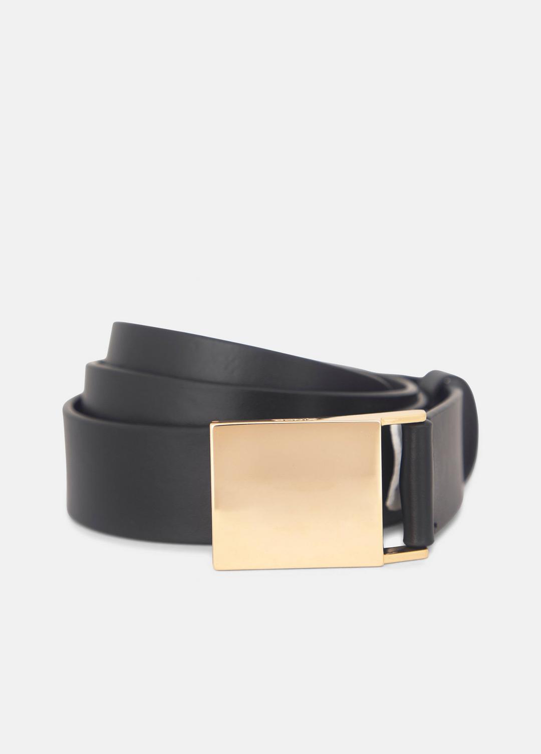 VINCE Classic - Women's 30mm Plaque Leather Belt in Belts