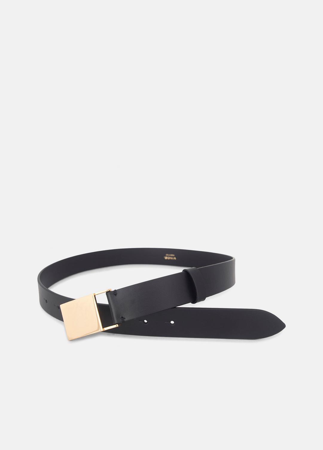 VINCE Classic - Women's 30mm Plaque Leather Belt in Belts