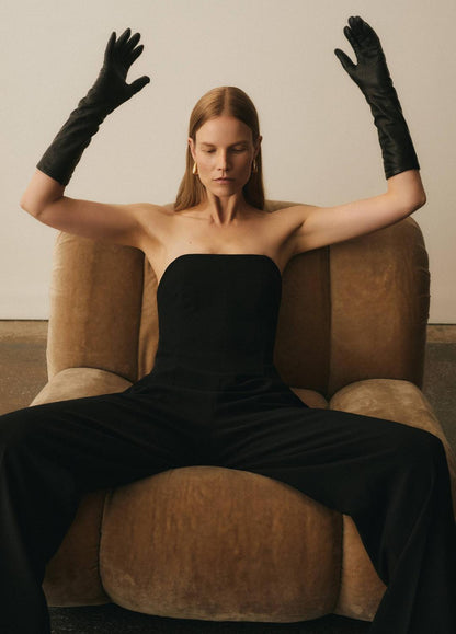 VINCE Sale - Cashmere-Lined Medium Leather Glove in Gloves