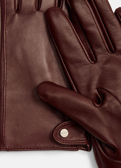 VINCE Recommended - Cashmere-Lined Leather Snap Glove in Gloves