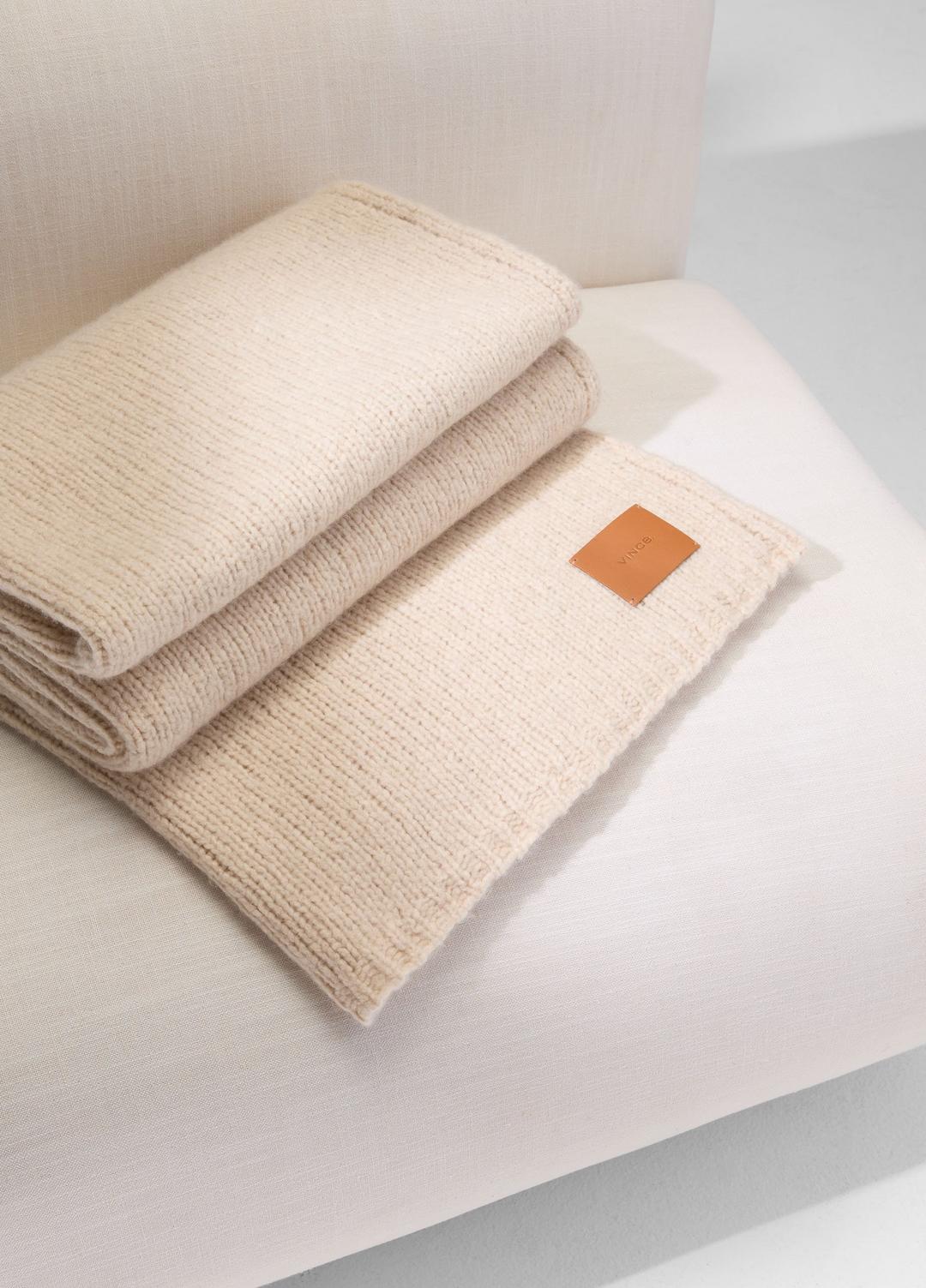 VINCE Latest - Cashmere-Silk Jersey Throw in Pillows & Blankets