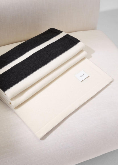 VINCE Signature - Cashmere Jersey Stripe Throw in Pillows & Blankets