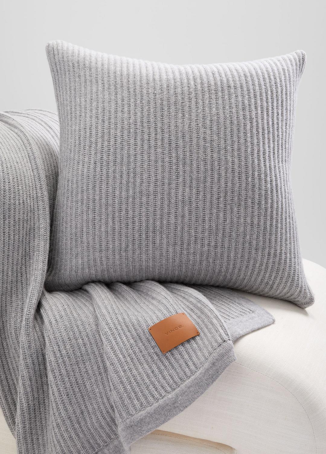 VINCE Special Offer - Wool and Cashmere Cardigan-Stitch Pillow in Pillows & Blankets