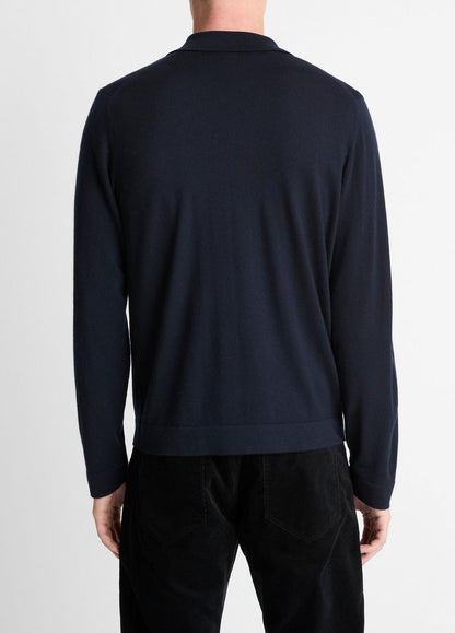 VINCE Featured - Featherweight Merino Wool-Cashmere Sweater Shirt in Long Sleeve