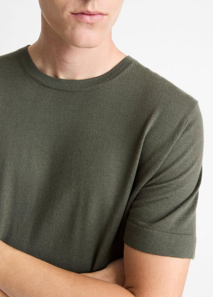 VINCE Featured - Featherweight Merino Wool-Cashmere Short-Sleeve Sweater in Short Sleeve