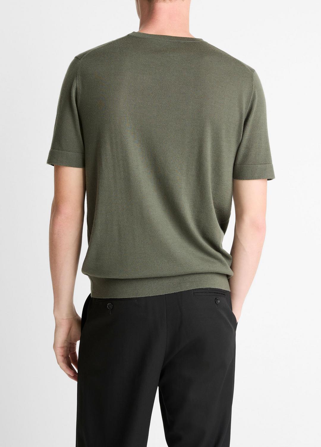 VINCE Featured - Featherweight Merino Wool-Cashmere Short-Sleeve Sweater in Short Sleeve