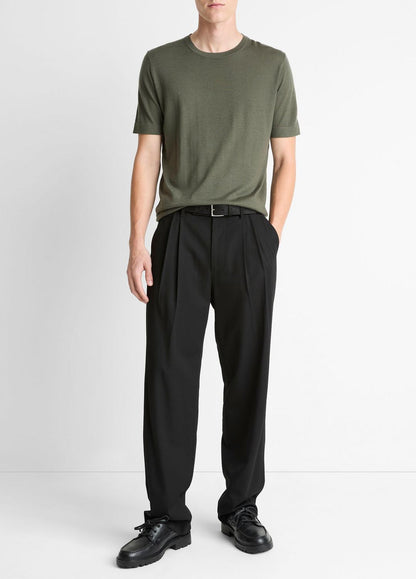 VINCE Featured - Featherweight Merino Wool-Cashmere Short-Sleeve Sweater in Short Sleeve