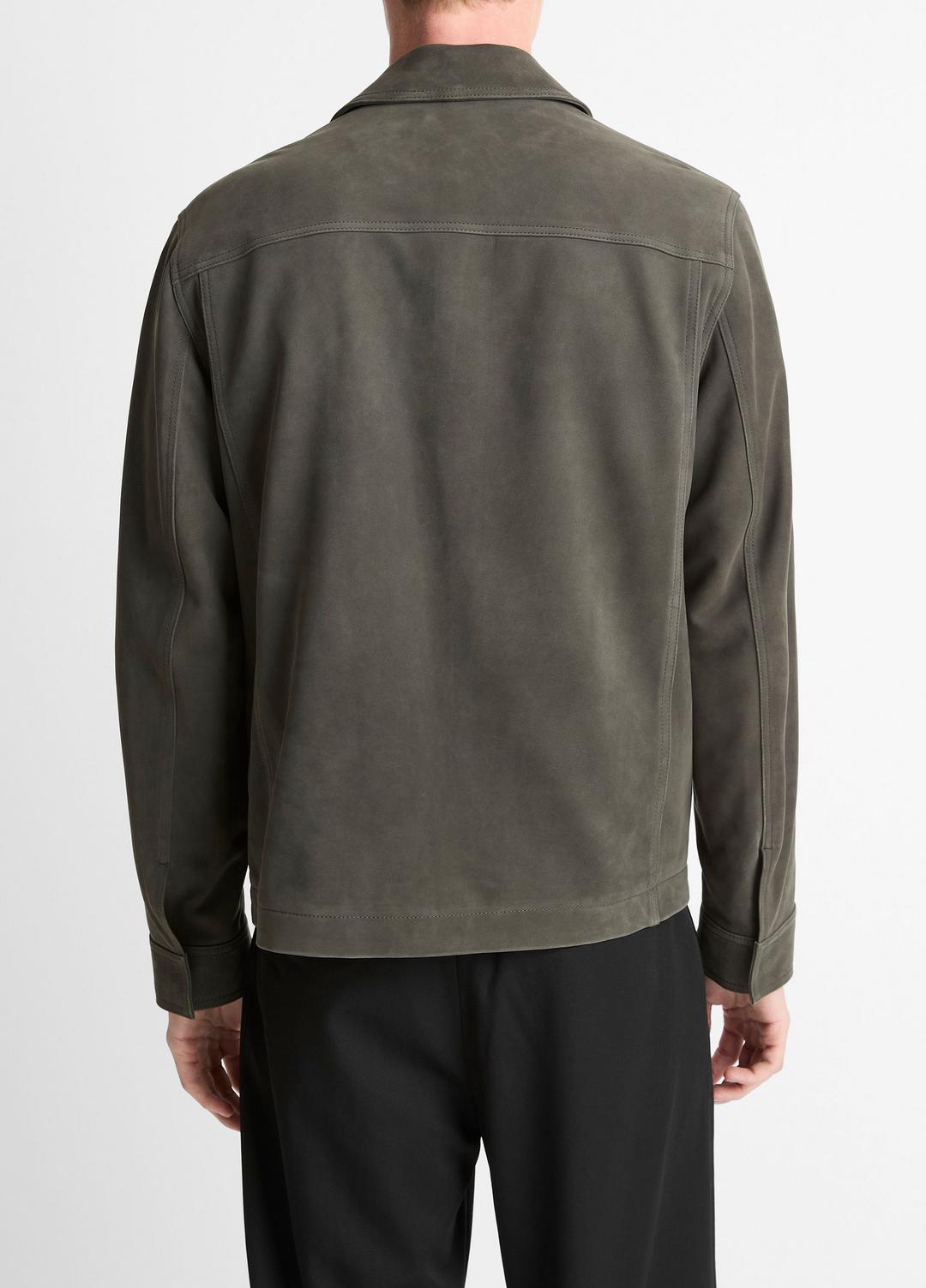 VINCE Best Price - Nubuck Leather Trucker Jacket in Leather Jackets
