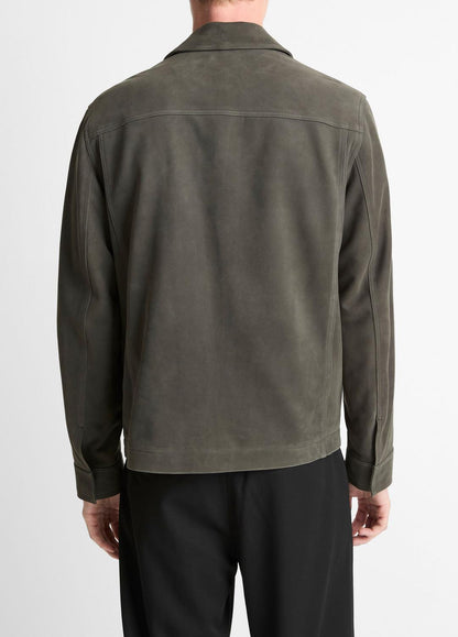 VINCE Best Price - Nubuck Leather Trucker Jacket in Leather Jackets