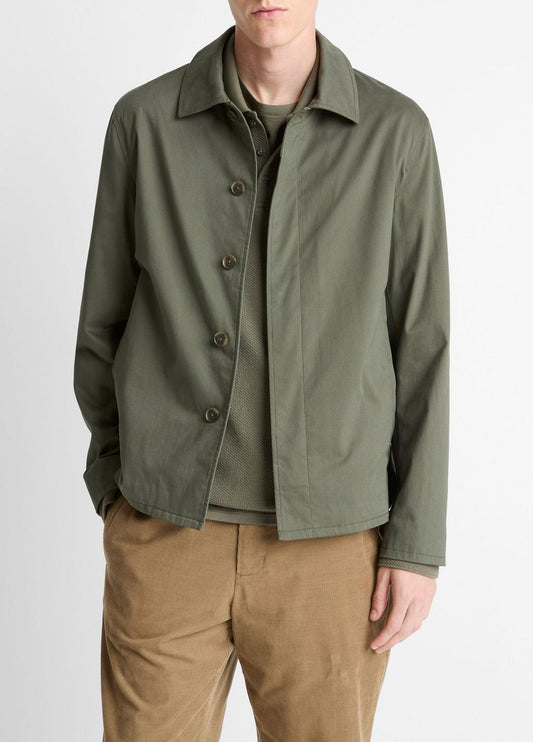 VINCE New - Italian Peached Stretch-Cotton Jacket in Jackets