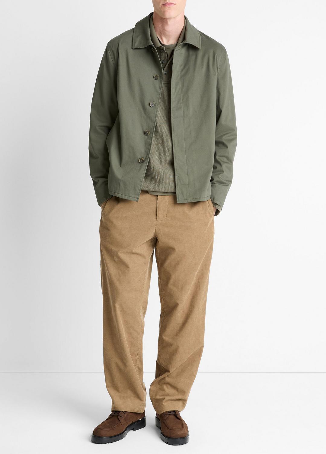 VINCE New - Italian Peached Stretch-Cotton Jacket in Jackets