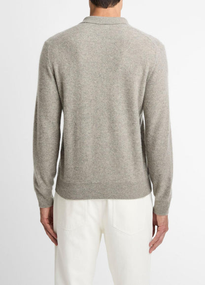 VINCE Best Price - Plush Cashmere Johnny-Collar Polo in Cashmere