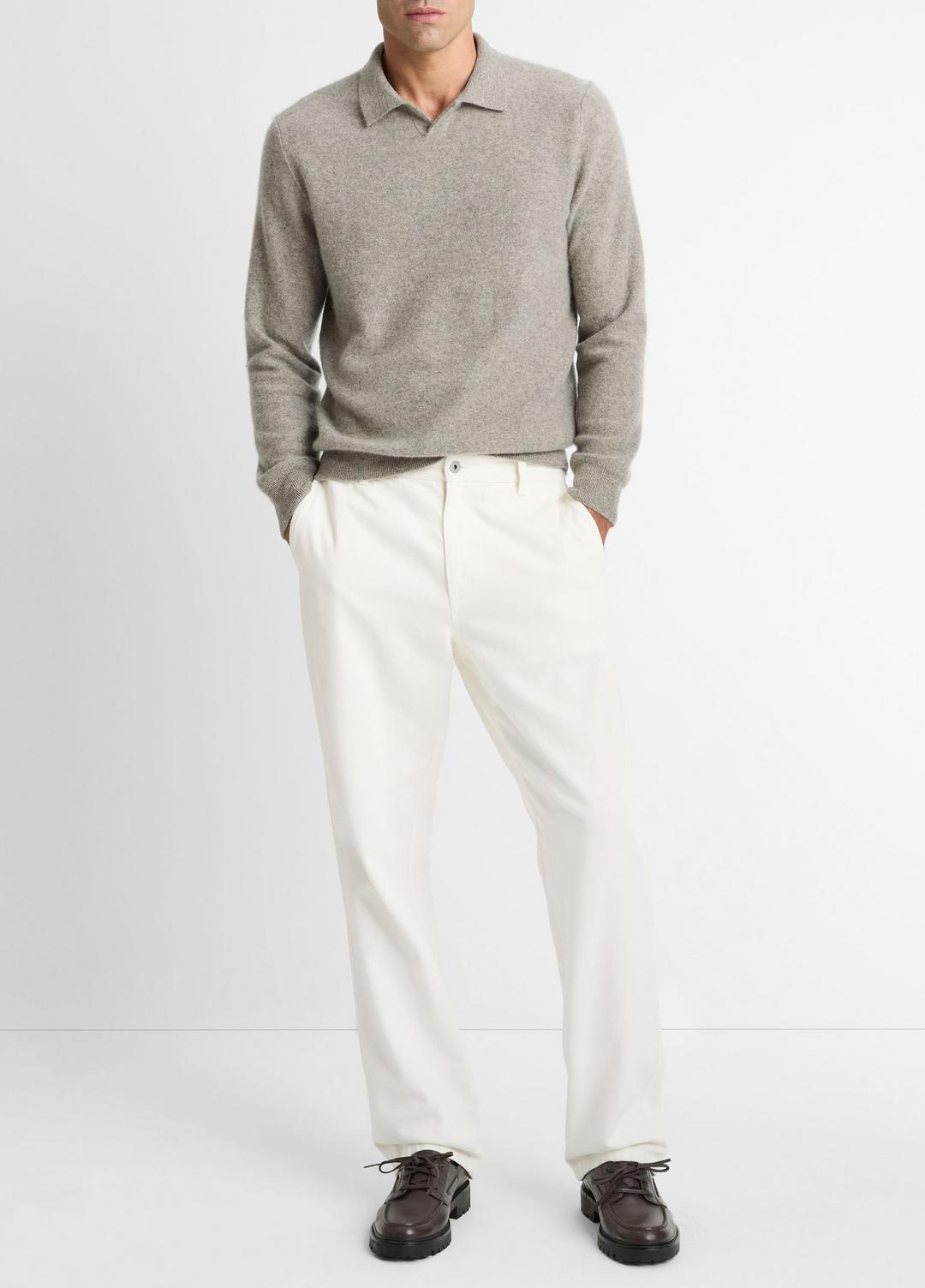 VINCE Best Price - Plush Cashmere Johnny-Collar Polo in Cashmere