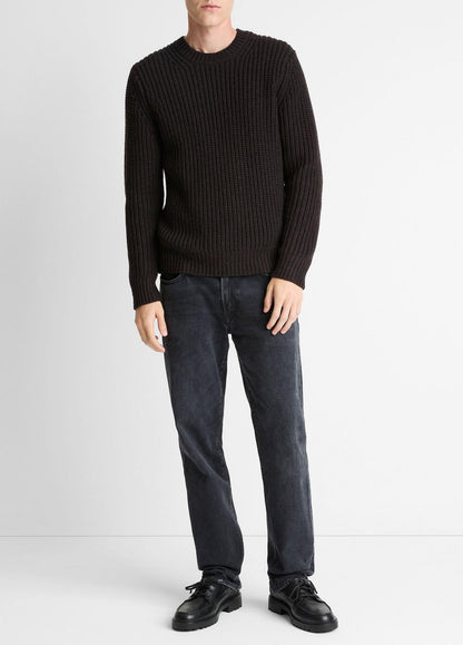 VINCE Best Price - Utility Shaker Merino Wool Sweater in Crew Neck