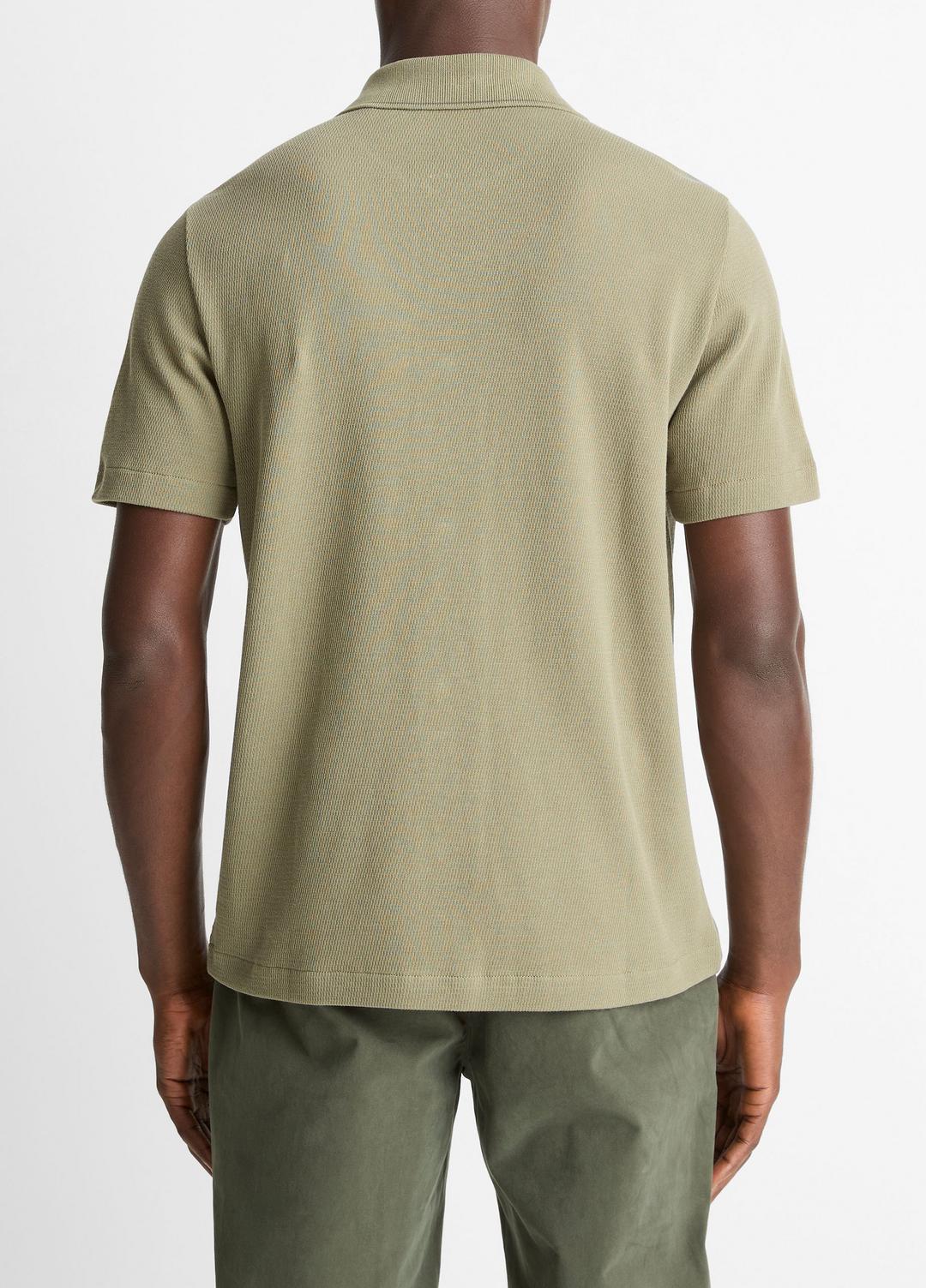 VINCE Hot Sale - Jacquard-Knit Cotton Short-Sleeve Button-Front Shirt in Short Sleeve