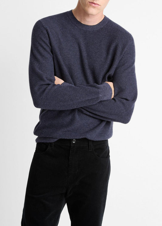 VINCE Everyday - Geo-Jacquard Wool-Blend Crew Neck Sweater in Crew Neck