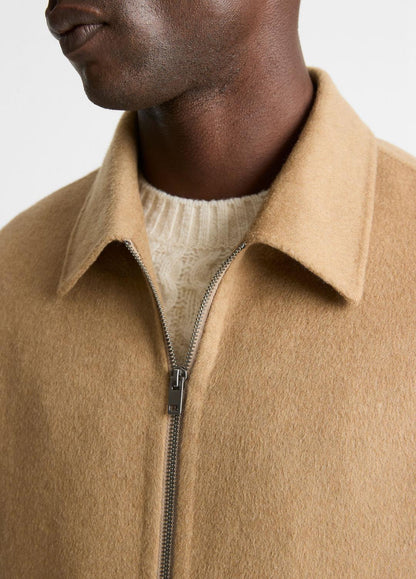 VINCE Essential - Splittable Wool-Blend Zip-Front Jacket in Jackets