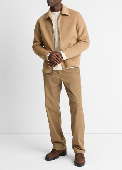 VINCE Essential - Splittable Wool-Blend Zip-Front Jacket in Jackets