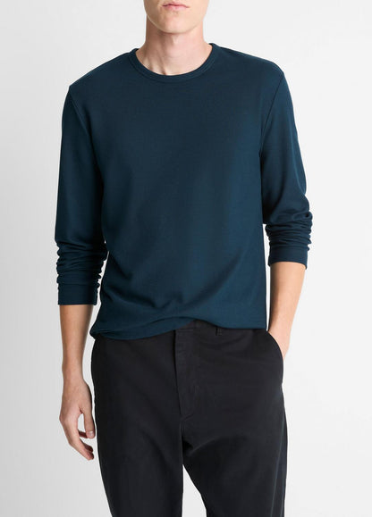 VINCE Classic - Pima Cotton Piqué Long-Sleeve T-Shirt in Long Sleeve