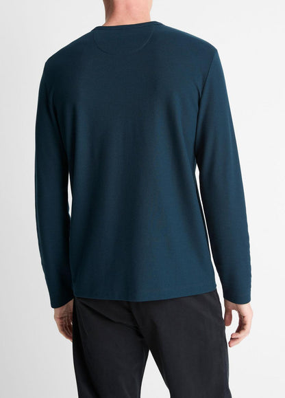 VINCE Classic - Pima Cotton Piqué Long-Sleeve T-Shirt in Long Sleeve