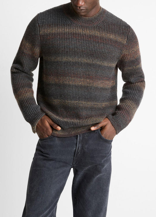 VINCE Best Seller - Space-Dye Shaker Wool-Blend Sweater in Crew Neck