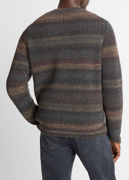 VINCE Best Seller - Space-Dye Shaker Wool-Blend Sweater in Crew Neck
