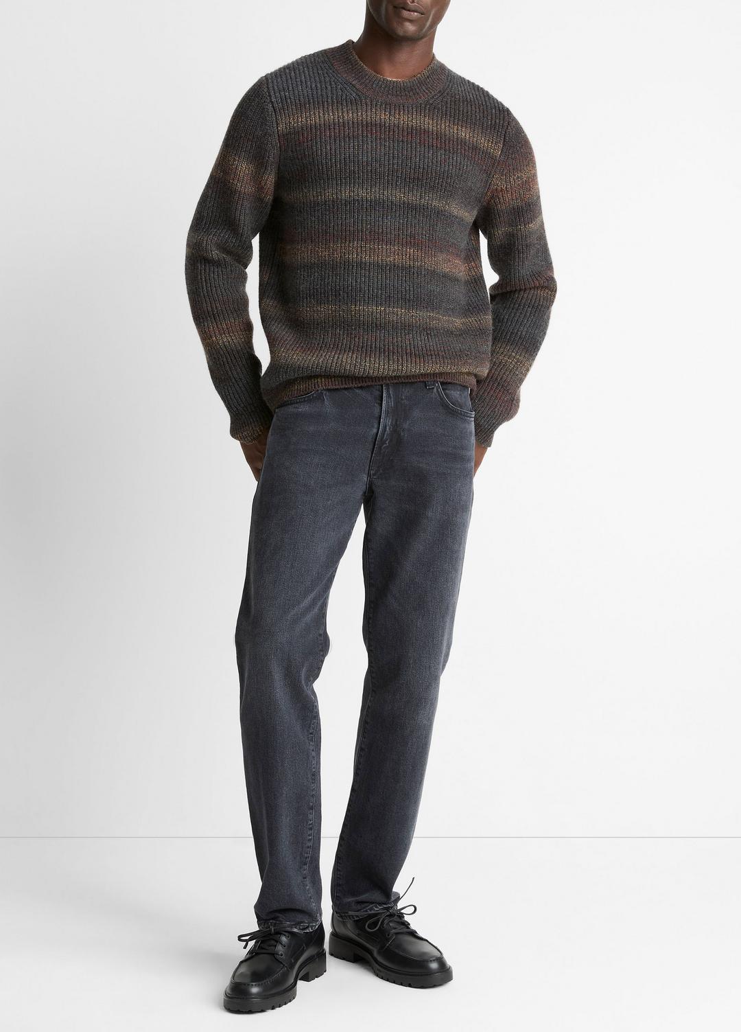 VINCE Best Seller - Space-Dye Shaker Wool-Blend Sweater in Crew Neck