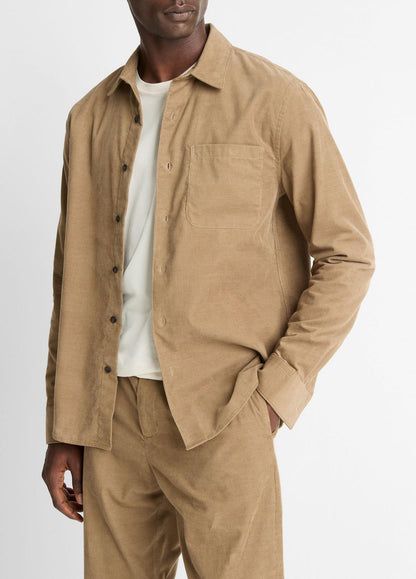 VINCE Featured - Italian Cotton Corduroy Button-Front Shirt in Long Sleeve