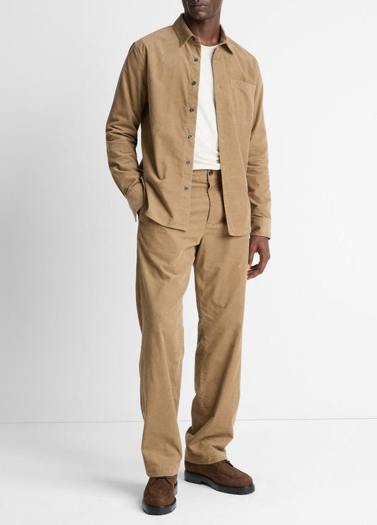 VINCE Essential - Louie Relaxed Cotton Corduroy Elastic-Waist Pant in Trousers